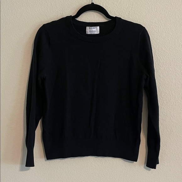 Old Navy Women Black Crew Neck Sweater Large Cotton Contemporary Business Casual - Picture 1 of 10